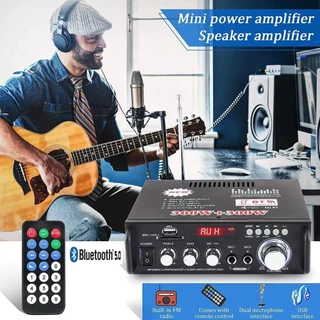 เครื่องขยายเสียง 600W แอมป์จิ๋ว สเตอริโอHIFI ไร้สายบลูทูธ วิทยุ FM USB แฟลชไดรฟ์ SD CARD BT-298A