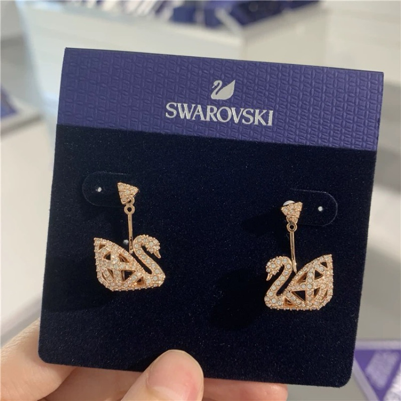 สินค้าพร้อมส่งในไทย ต่างหูของแท้100% Swarovski ของแท้ Swarovski Swarovski ต่างหูผู้หญิง เครื่องประดับ ของขวัญ