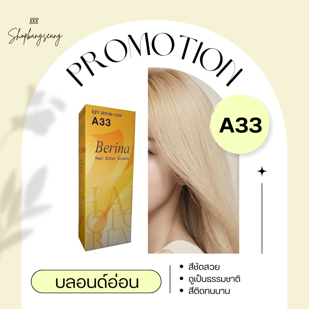 ครีมย้อมผม Berina (A33)