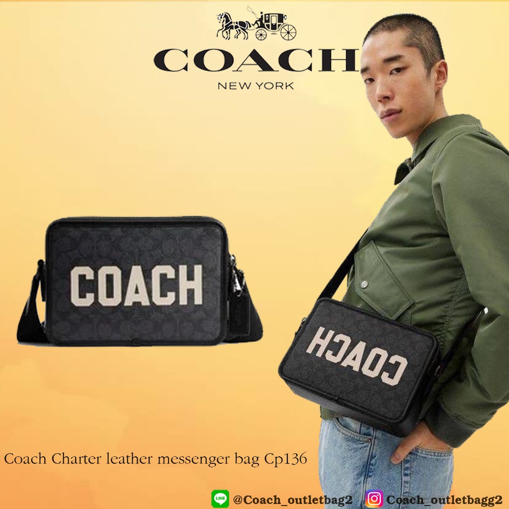 Coach Charter leather messenger bag Cp136
