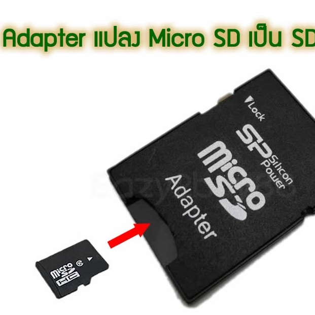 Adapter ตัวแปลง micro sd เป็น SD card (ไม่มี micro sd card)