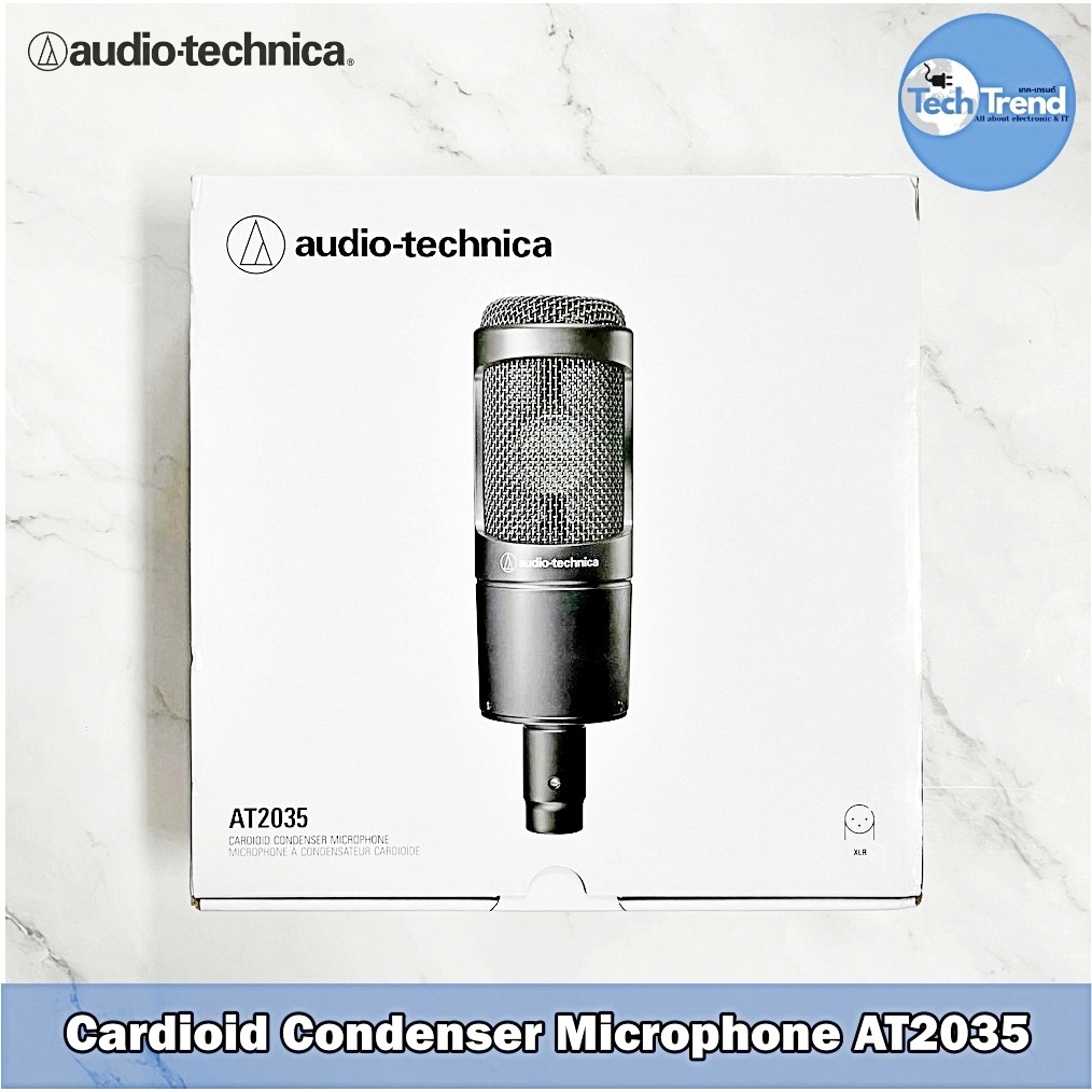 (Audio Technica) Cardioid Condenser Microphone AT2035 ไมโครโฟนคอนเดนเซอร์ Cardioid พร้อมโช้คเมาท์แบบกำหนดเอง