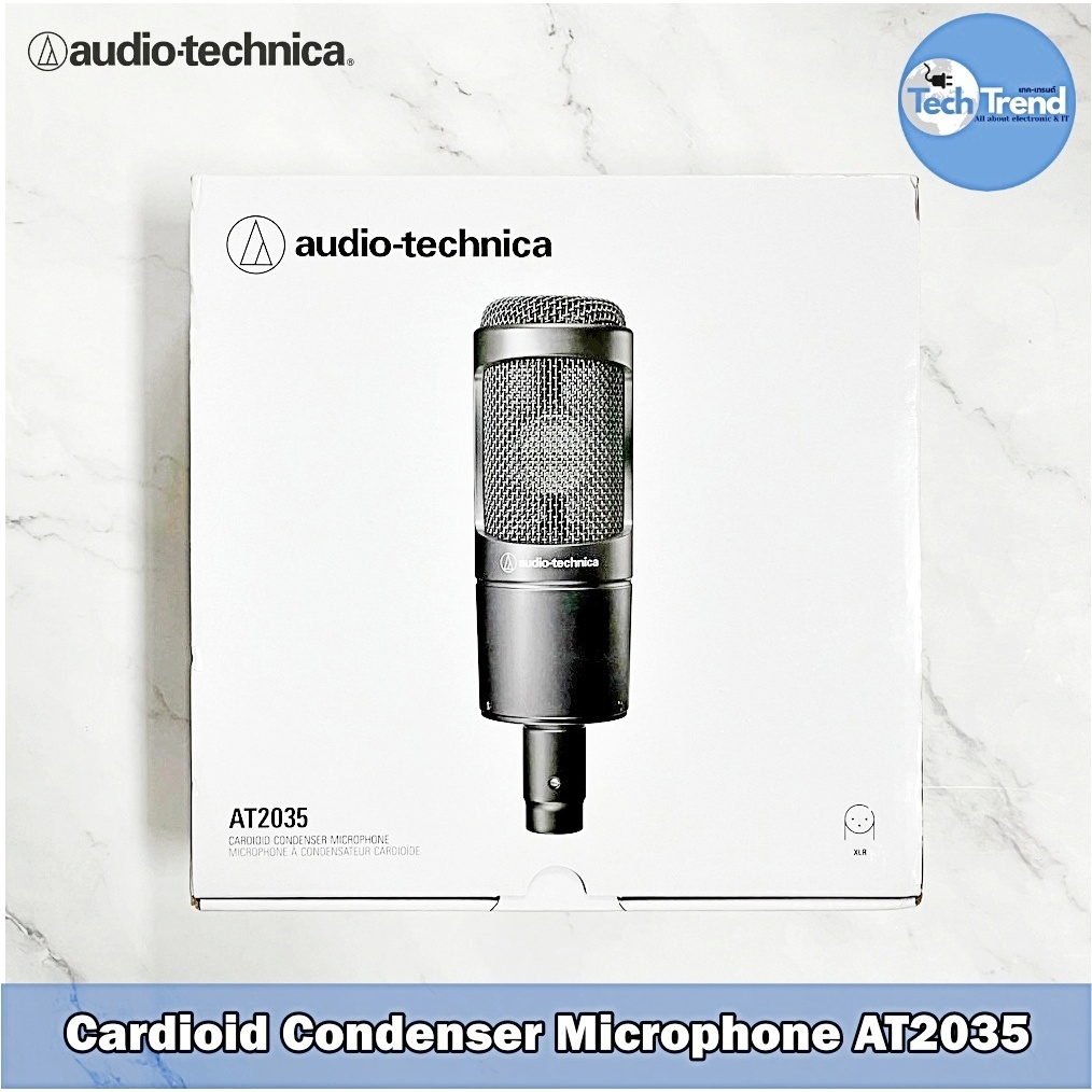 (Audio Technica) Cardioid Condenser Microphone AT2035 ไมโครโฟนคอนเดนเซอร์ Cardioid พร้อมโช้คเมาท์แบบ