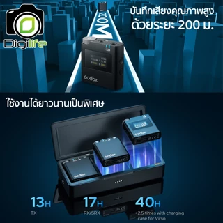 ลดล้างสต๊อก - Godox Microphone Virso M2 Wireless Microphone 2.4GHz สำหรับ Camera Smartphone Tablets & Laptop / Digilife