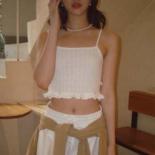 MELT.INMOMENTS Wavy Top เสื้อสายเดี่ยว ผ้ายืดฉลุ (ซื้อผ่าน S…