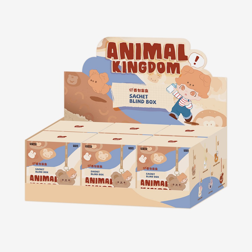 [ยก box] ถุงหอม กล่องสุ่ม POP MART DIMOO Animal Kingdom Series-Sachet Blind Box ไม่แกะซีล ของแท้ พร้อมส่ง (6กล่อง/Box)