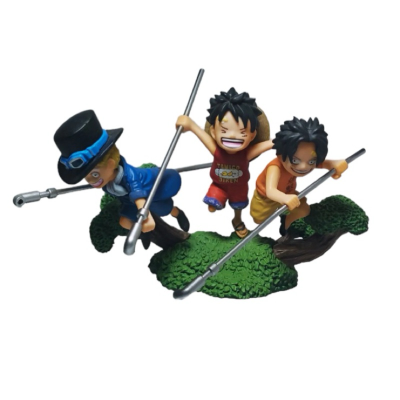 One Piece Log Box Figure MagaHouse Luffy Ace Sabo ของแท้