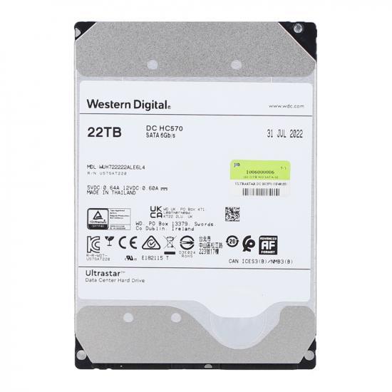 22 TB 3.5" HDD (ฮาร์ดดิสก์ 3.5") WD ULTRASTAR DC HC570 - 7200RPM SATA3 (0F48155)