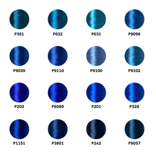 ไหมปัก GEM Embroidery Thread โทนน้ำเงิน Dark Blue ซักฟอกสีไม่ตก 3,000 เมตร Oeko-Tex Class 1