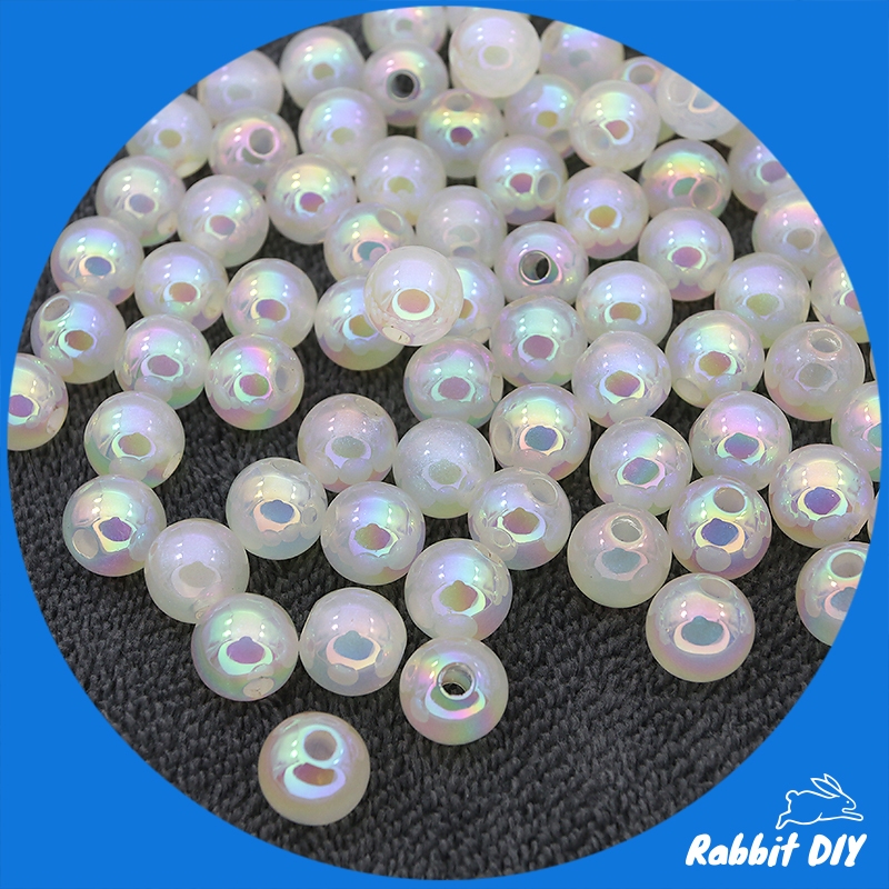 ลูกปัด ไข่มุก สีขาวครีม เกรดพรีเมี่ยม (PREMIUM) ขนาด 12 มม. (แพ็กละ 10 ชิ้น)