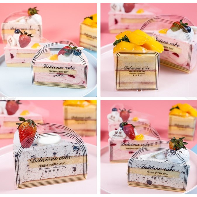 แผ่นพลาสติกห่อชิ้นเค้ก (Cake Collar) แพ็ค 100 ชิ้น