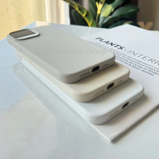 i7-17Promax เคสซิลิโคน Silicone Case สีครีม สีเทาอ่อน สีขาว พร้อมส่ง