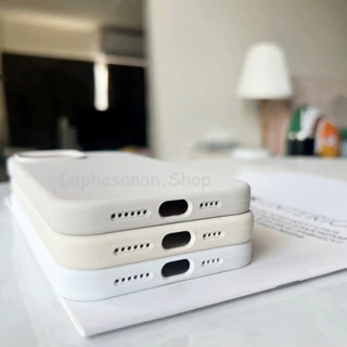 i7-17Promax เคสซิลิโคน Silicone Case สีครีม สีเทาอ่อน สีขาว พร้อมส่ง