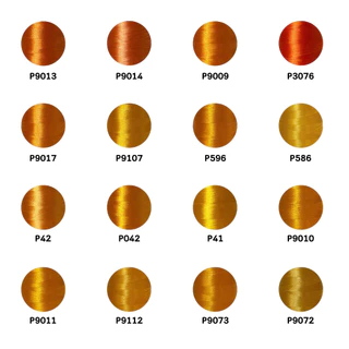 ไหมปัก GEM Embroidery Thread โทนเหลือง Yellow ซักฟอกสีไม่ตก 3,000 เมตร Oeko-Tex Class 1