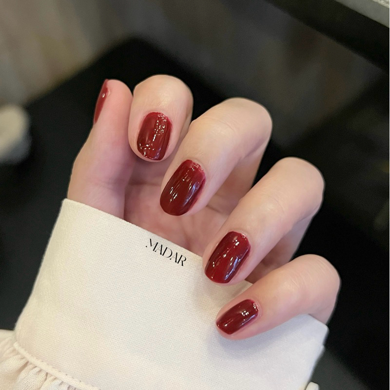 ยาทาเล็บสีแดงเชอร์รี่ NL023 สีเจลไม่ต้องอบ ขนาด 7 ML.