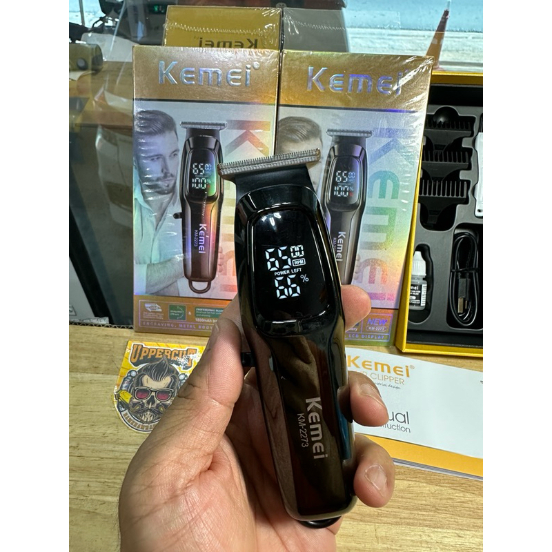 Kemei km-2273 กันขอบมีจอบอกสถานะ