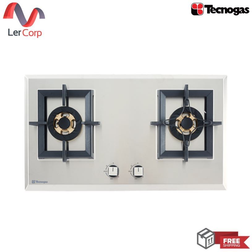 (Tecno) เตาแก๊ส 2 หัวเตา แบบฝังเฟอร์นิเจอร์ รุ่น HC762TTS-LJ สีเงิน สเตนเลส ขนาด 76 ซม.