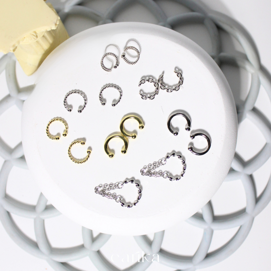 earika.earrings - daily ear cuff collection รวมต่างหูหนีบเรียบ สามารถปรับขนาดได้ เหมาะสำหรับคนไม่เจาะหู
