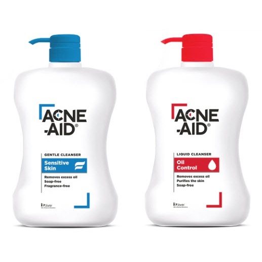 Acne Aid _"ใหญ่ 900 ml."_ ขวดปั้ม  สีแดง / สีฟ้า (1 ขวด 900 ml )