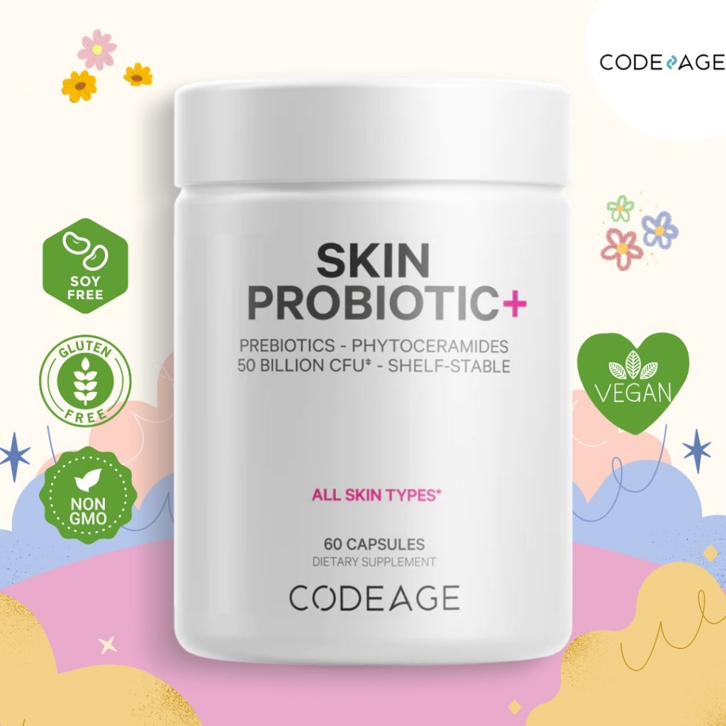 CODEAGE Skin Probiotic - 60 Capsules 💕ดูแลสุขถาพผิวสวย ด้วยพรีไบโอติกส์และโพรไบโอติกส์💕