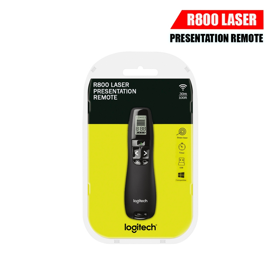 Logitech R800 Laser Presentation Remote รีโมทเลเซอร์พอยเตอร์ พร้อมปุ่มฟังก์ชั่นพิเศษ