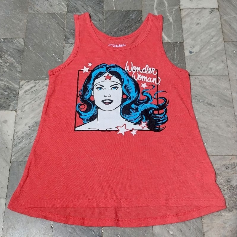 เสื้อกล้าม เสื้อเด็ก เด็กโต wonder woman ของ O-LD NAVY ไซส์M 8 อก28 ยาว20 ของแท้100% ใหม่มากค่ะ