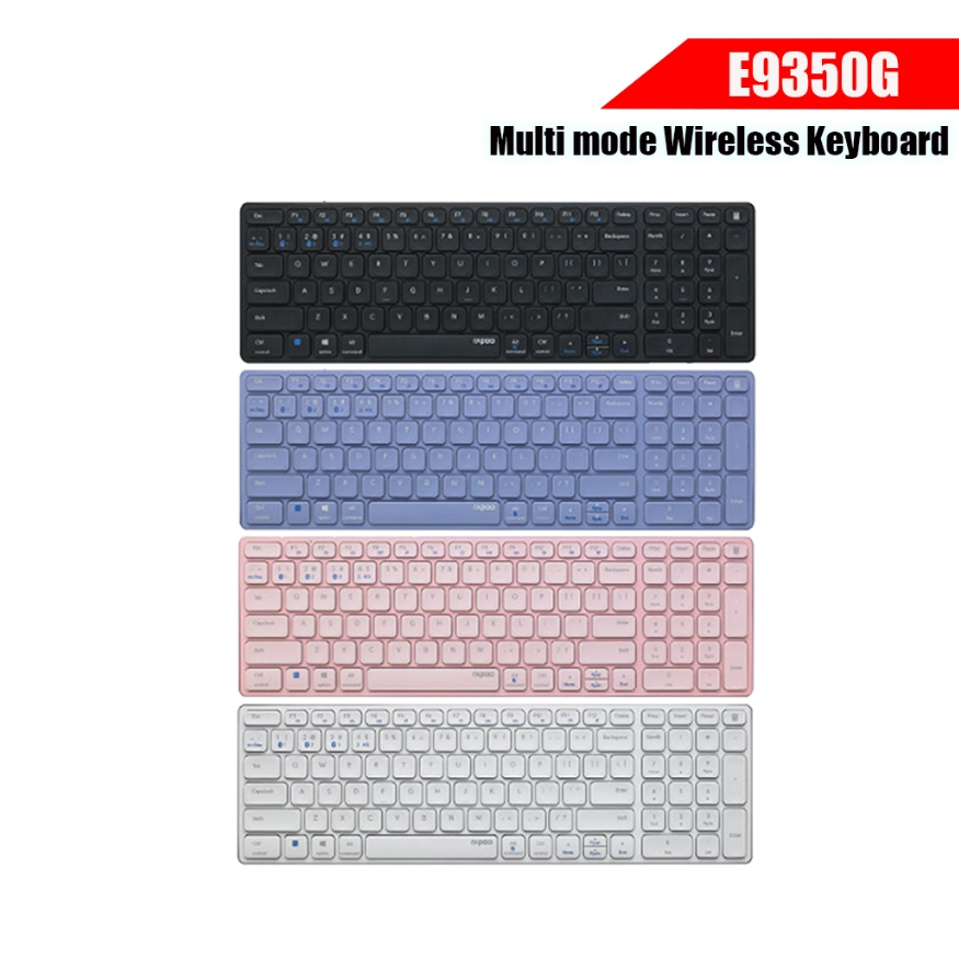 RAPOO E9350G Multi mode Wireless Keyboard คีย์บอร์ดไร้สาย เชื่อมต่อด้วยระบบ Bluetooth 3.0, 5.0 และ U