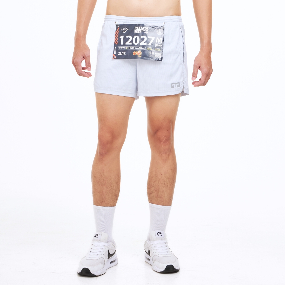 TL 4” Flow+ Shorts กางเกงวิ่งรุ่น 4 นิ้ว โฟล พลัส (WHITE/GREY 23120G)