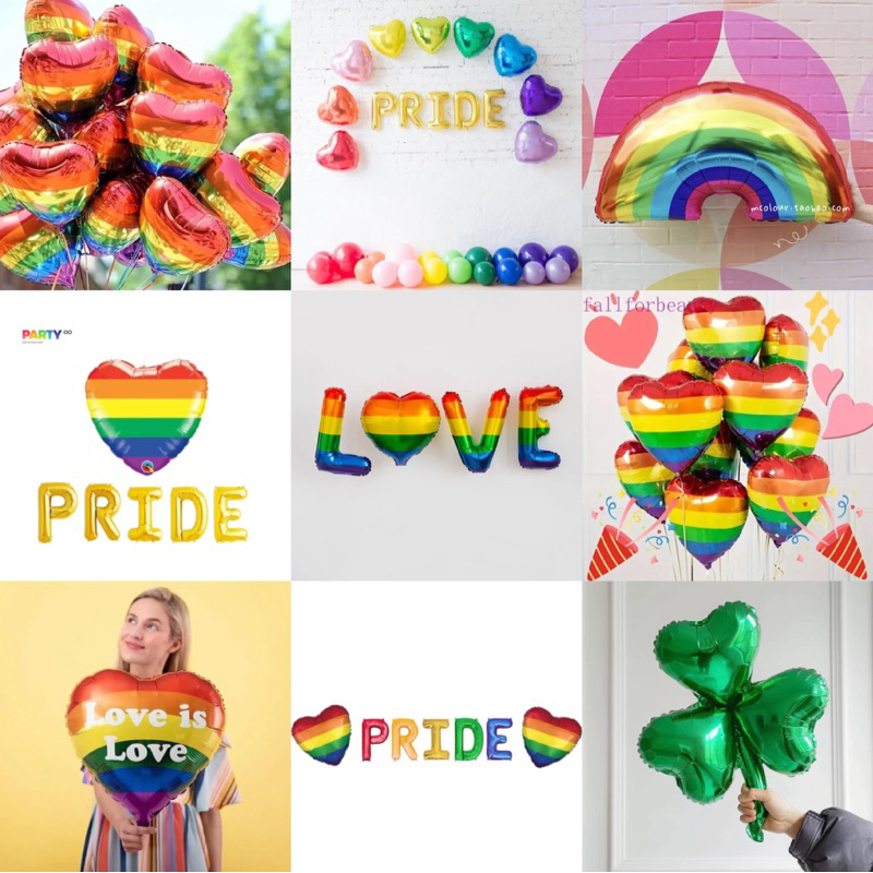 ร้านไทย เทศกาลpride month ลูกโป่งรุ้ง LGBTQ รวมหลายแบบ พร้อมส่งจากไทย