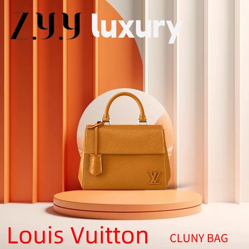 New Hot  ราคาพิเศษ Ready Stock หลุยส์วิตตอง Louis Vuitton CLUNY BB/MINI Women's/shoulder bag / handbag