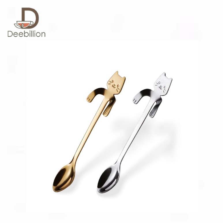 ช้อนกาแฟ ช้อนสแตนเลส การ์ตูนน่ารัก ช้อนเล็ก ทอง/เงิน Coffee spoon Deebillion