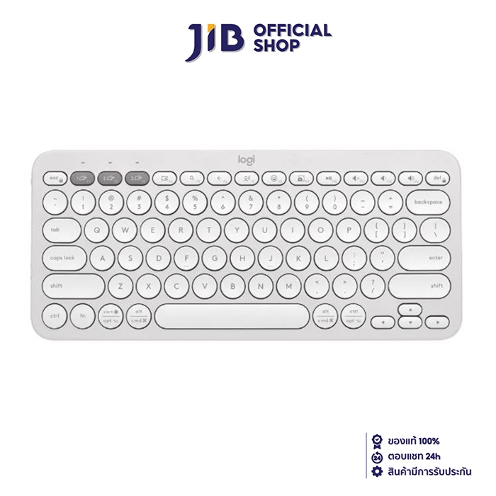 WIRELESS KEYBOARD (คีย์บอร์ดไร้สาย) LOGITECH BLUETOOTH K380S WHITE EN/TH
