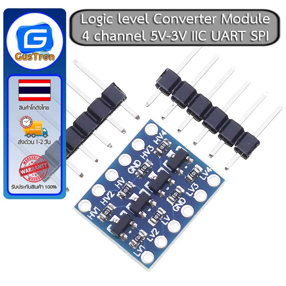 Logic level Converter Module 4 channel 5V-3V IIC UART SPI