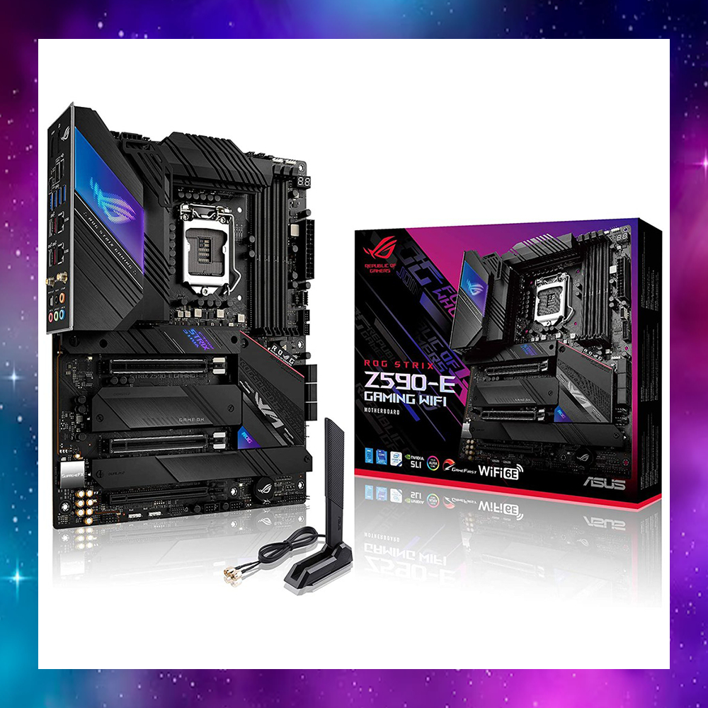 MAINBOARD (เมนบอร์ด) 1200 ASUS ROG STRIX Z590-E GAMING WIFI GEN10-11 ใช้งานปกติ ประกัน7/2024