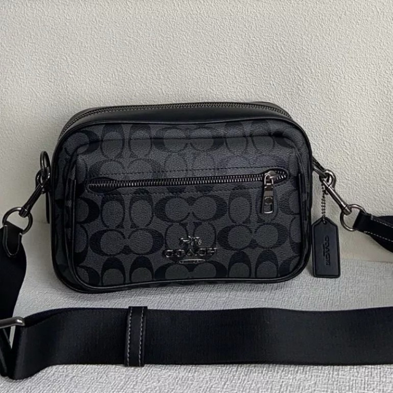 พร้อมส่งที่ไทยแท้ 100% รุ่นใหม่ Coach Elias Crossbody In Signature Canvas 9 3/4“