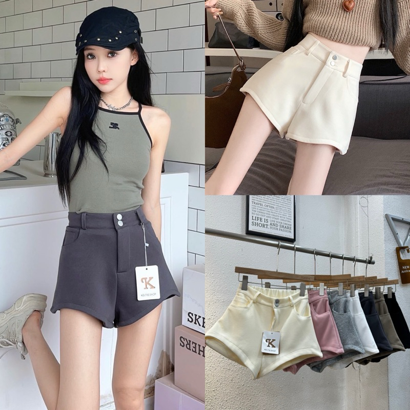 Gang_jeans#1009 (K)กางเกงสงกรานต์ ขาสั้น 2 กระดุม