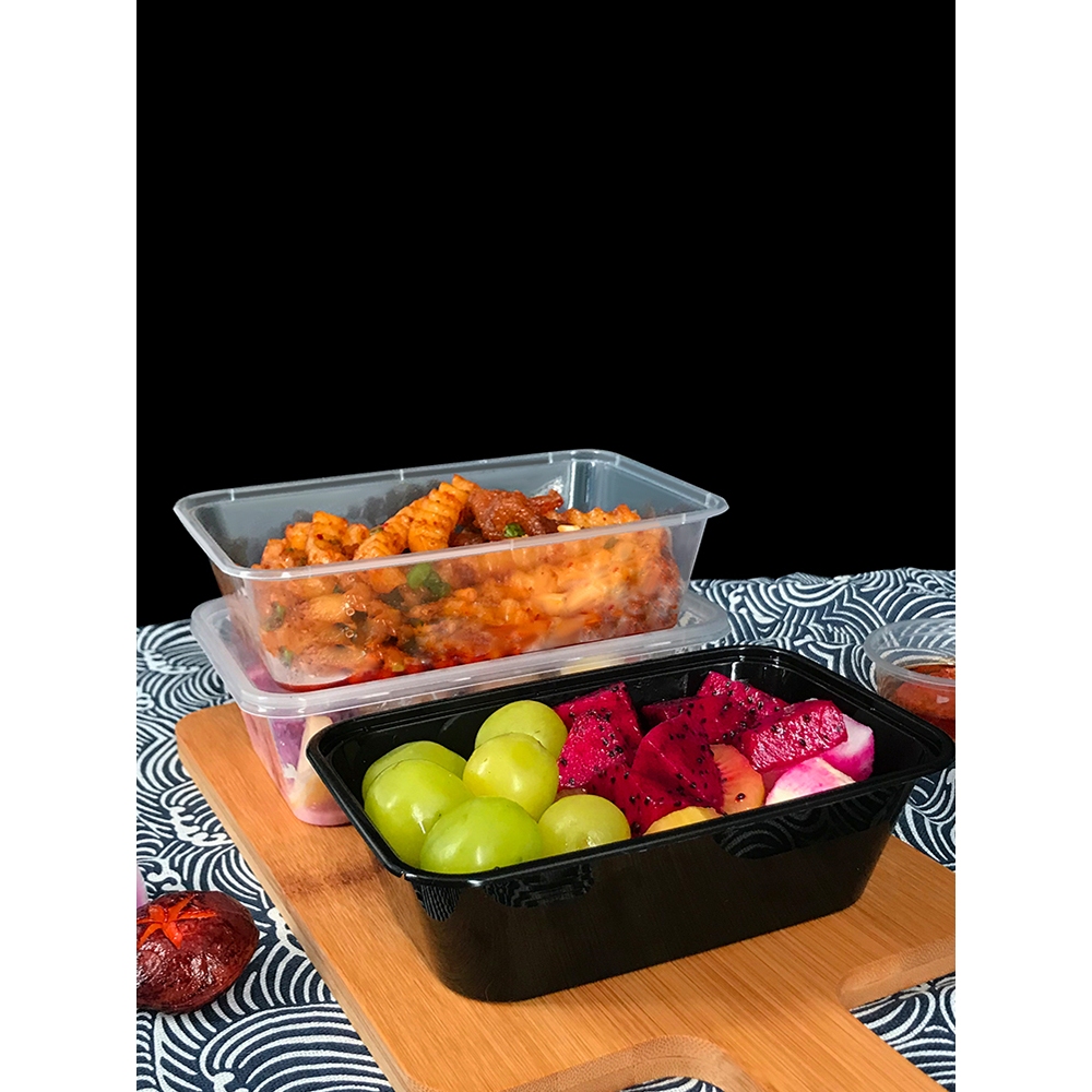 (ยกลัง) กล่องเหลี่ยม+ฝา 750ml (1ลัง บรรจุ300ชุด) กล่องใส่อาหารพลาสติก กล่องไมโครเวฟ ภาชนะบรรจุอาหารพลาสติก ฝาปิดแน่นสนิด - รูปที่ 2