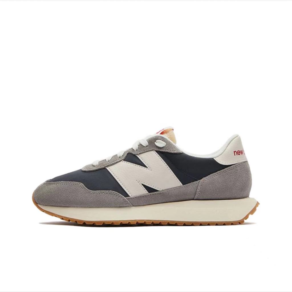New Balance NB 237 ของแท้ 100% รองเท้าผ้าใบ รองเท้าลำลอง【เทา - ฟ้า】MS237RCS