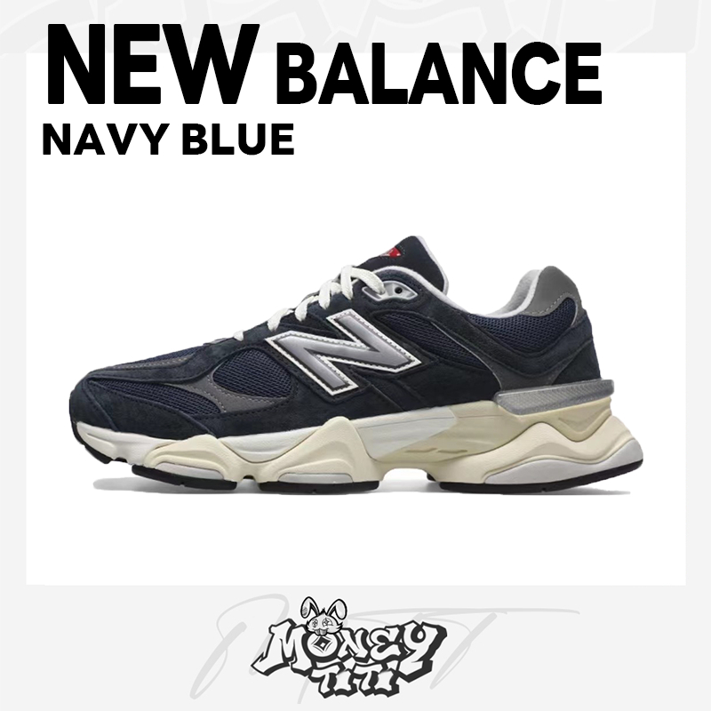 (พร้อมส่ง ของแท้ 100%) New Balance 9060 Navy blue รองเท้าผ้าใบ