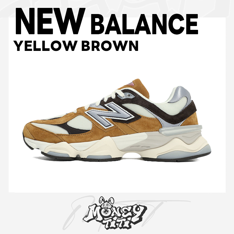 (พร้อมส่ง ของแท้ 100%) New Balance 9060 Yellow brown รองเท้าผ้าใบ