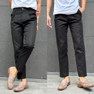 GUSSIC Chino Pants Slim Fit กางเกงผ้าชิโน เอวสม็อค เอวยืด ใส่ทำงาน ใส่เที่ยว