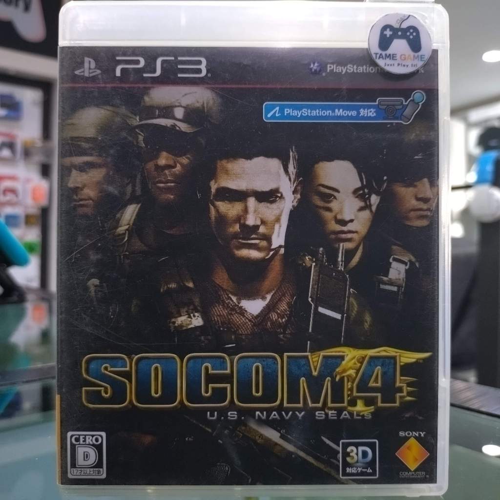 (ภาษาญี่ปุ่น) มือ2 PS3 Socom 4 U.S. Navy Seals แผ่นPS3 เกมPS3 มือสอง (PS Move Compatible Socom4 )