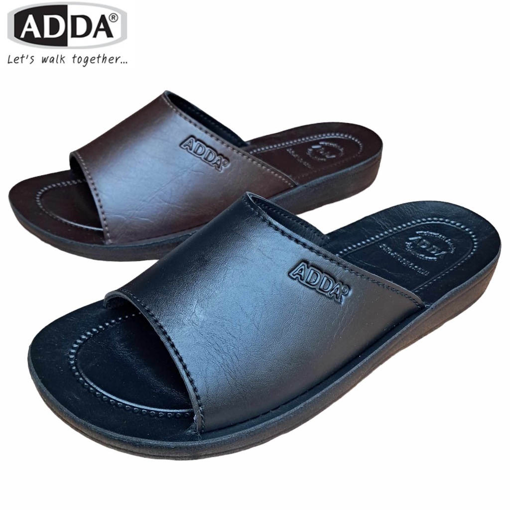 รองเท้าแตะ ADDA รุ่น 7F13 หนัง PU งานกล่อง หน้าเรียบหรู ของเเท้ 100%