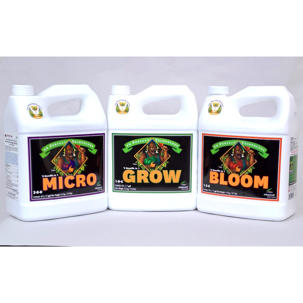 ขวดแท้ pH Perfect 4ลิตร MICRO GROW BLOOM Advanced Nutrients ปุ๋ยน้ำ