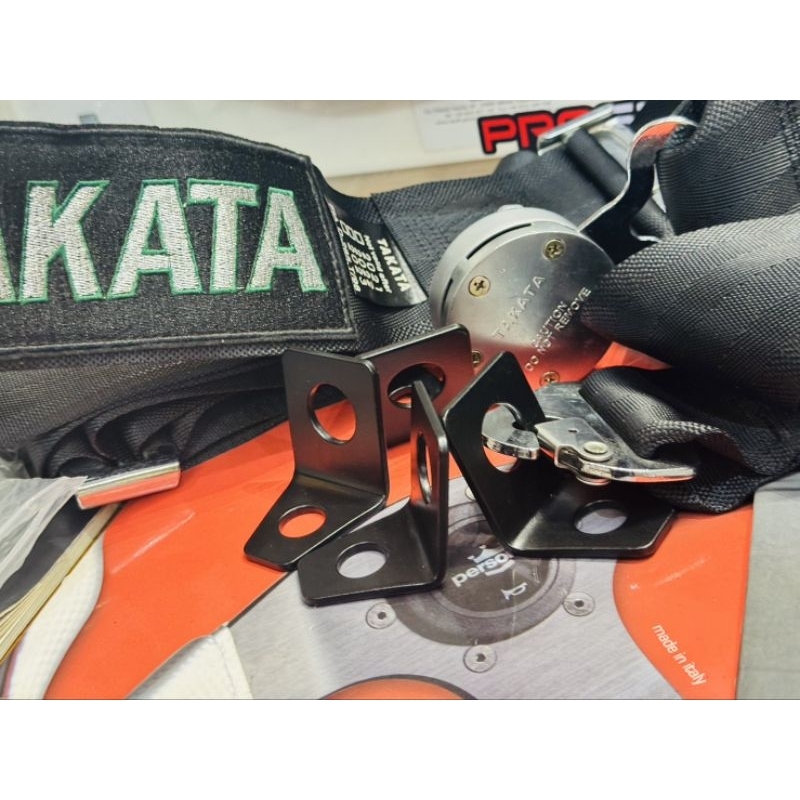 เมาท์ยึดเบลท์ มุม 90 องศา อุปกรณ์เสริม หูเข็มขัดเบลท์แต่ง takata hpi omp adapter support mount racing seat belt harness