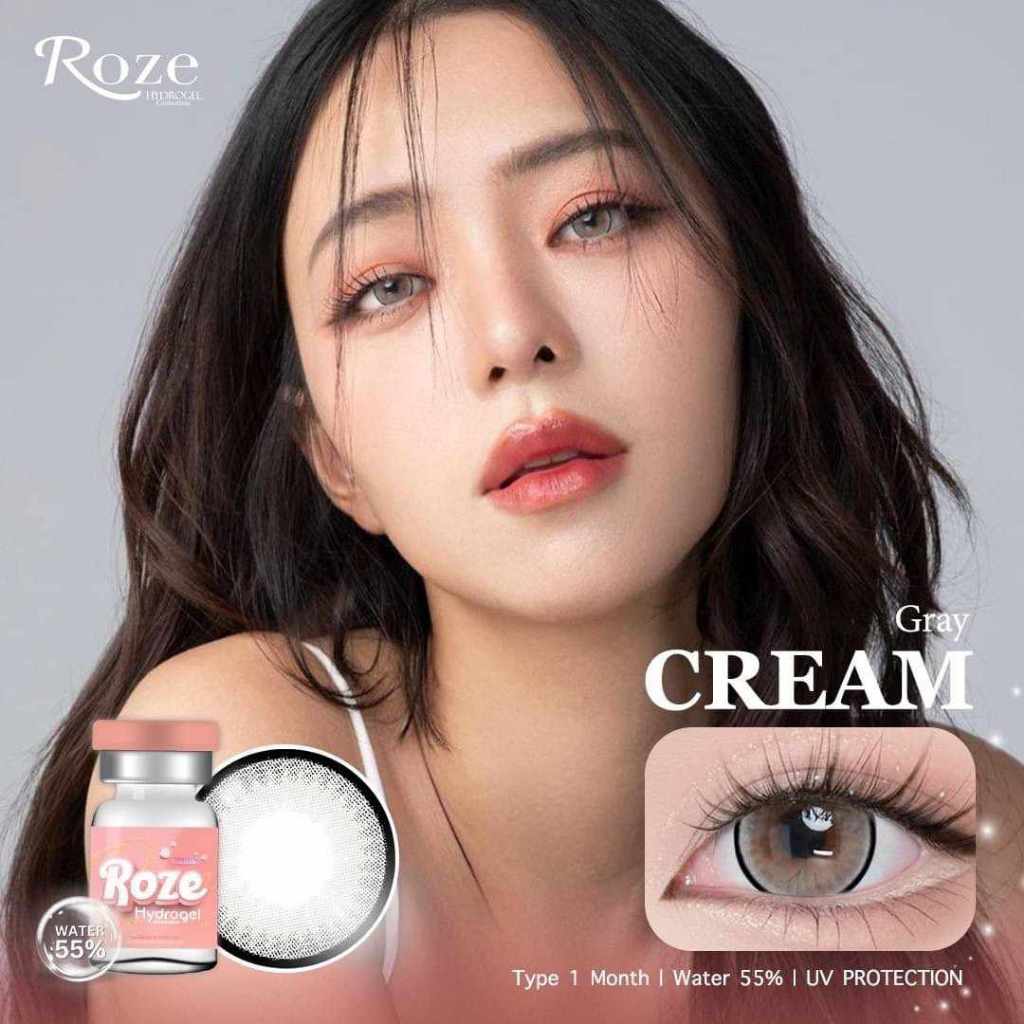 คอนแทคเลนส์ แฟชั่น สายตาปกติ 0.00 cream dreamma edm pony ชนิดนิ่ม รายเดือน