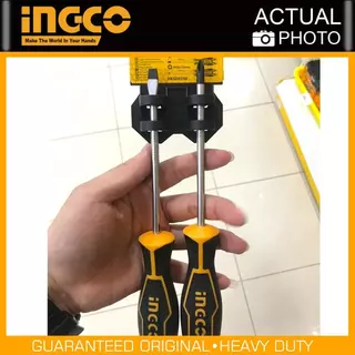 INGCO ชุดไขควง 2ชิ้น พร้อมที่แขวน ปากแฉกและปากแบน ปลายแม่เหล็ก รุ่น HKSD0248 (2 Pcs screwdriver set)