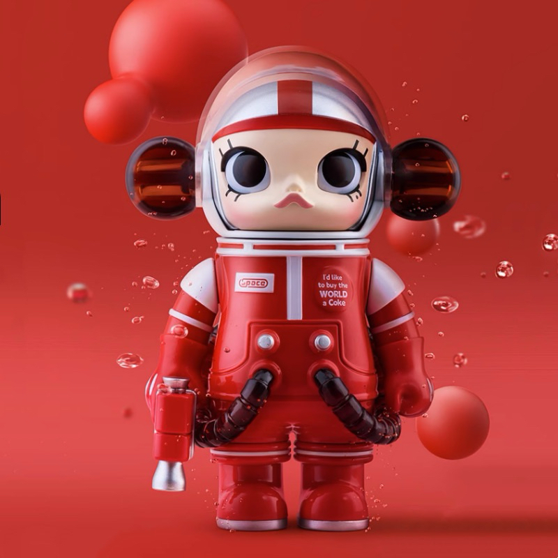 COCA-COLA CLASSIC POPMART Mega SPACE MOLLY ตุ๊กตาฟิกเกอร์ V2 Series 100%