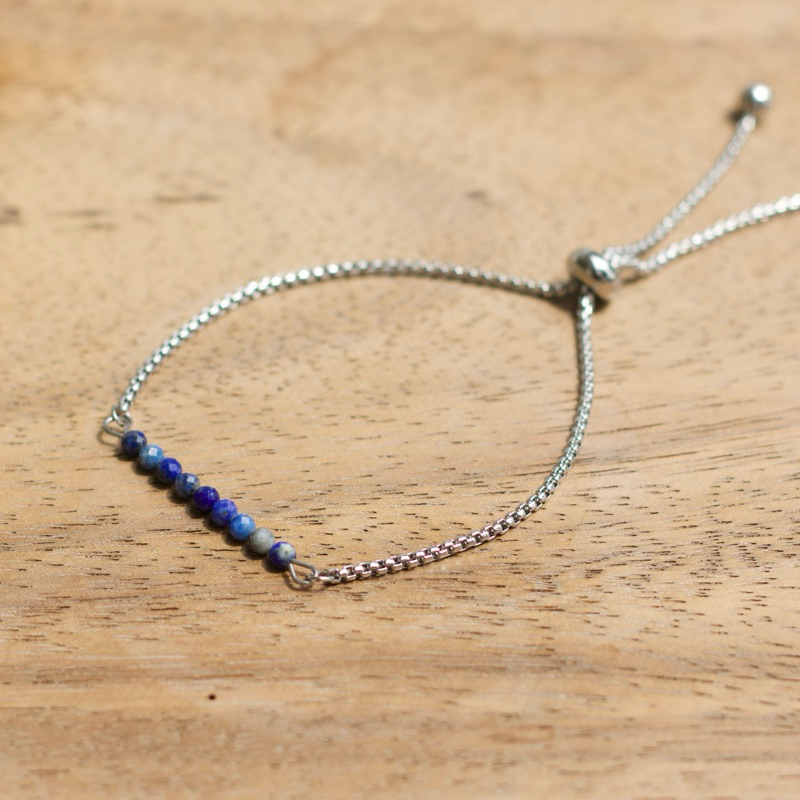 สร้อยข้อมือสเตนเลส หินลาพิสลาซูรี