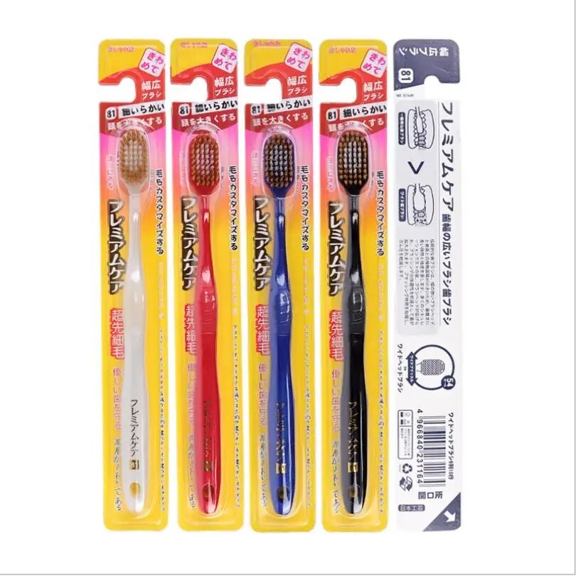 ✳️O27 ถูกสุด แปรงสีฟัน แปรงสีฟันญี่ปุ่น หัวกว้างพิเศษ สะอาดเร็ว ขนนุ่ม ขายคละสี​ ลึกนุ่มนวล ร่องเหงือกซอกฟัน แพกแยก